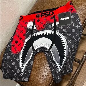 Brand New Rare PSD Cool 😎 Underwear Red Big Mouth Monster 👹 Boxers Briefs!